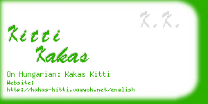 kitti kakas business card